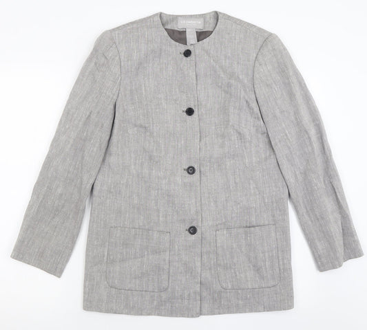 Liz Calborne Womens Grey   Jacket  Size 6  Button