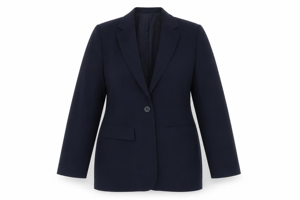 Marks & Spencer Womens Blue   Biker Jacket Size 10  Button