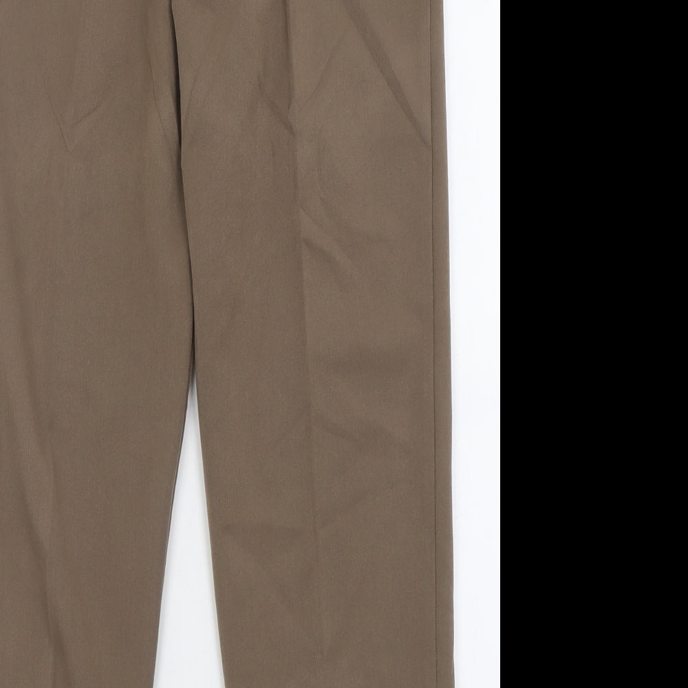 Emma Collction Womens Brown  Polyester Trousers  Size 10 L26 in Regular
