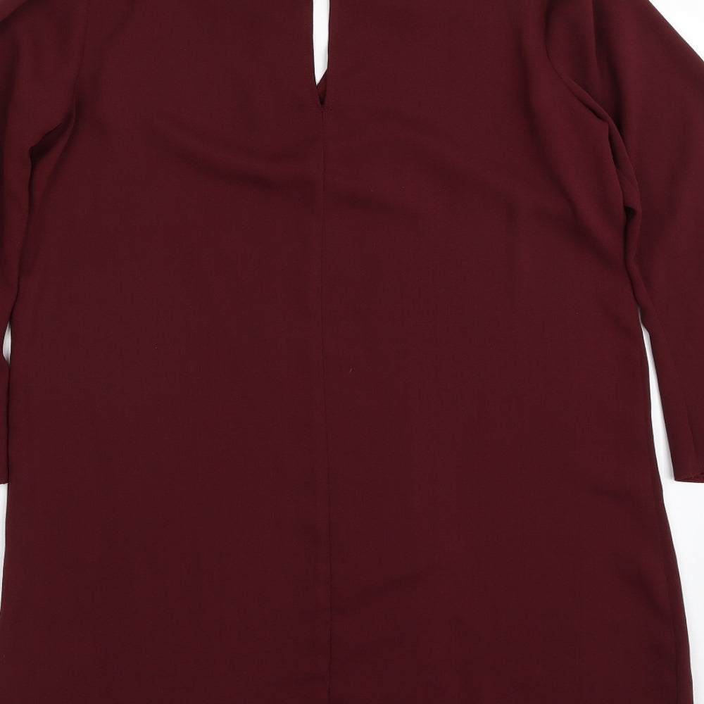 Papaya Womens Red  Polyester Shift  Size 12  Halter Pullover