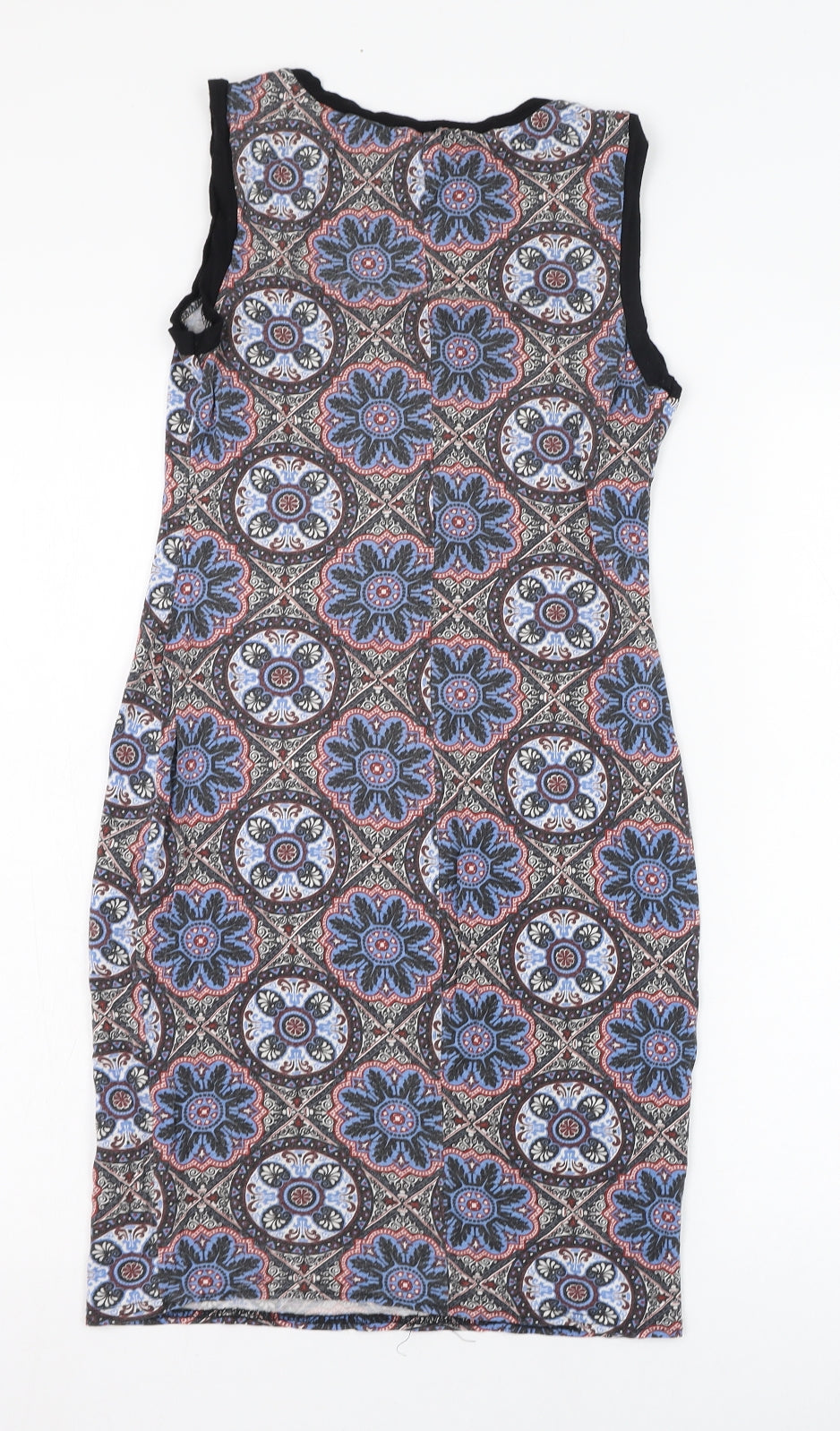 New Look Womens Blue Paisley Viscose Pencil Dress  Size 10  Round Neck Pullover
