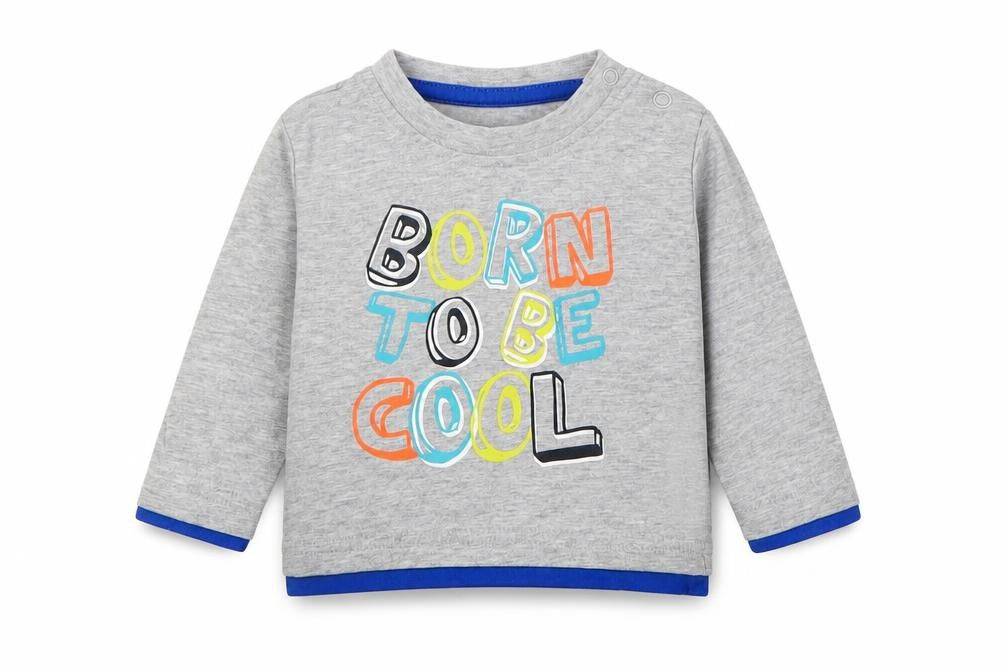 Dunnes Baby Green  Cotton Pullover T-Shirt Size 6-9 Months Crew Neck Snap