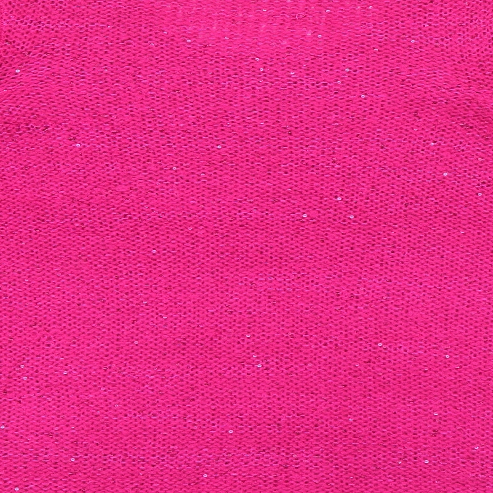 Amara Reya Womens Pink Scoop Neck  Acrylic Pullover Jumper Size XL