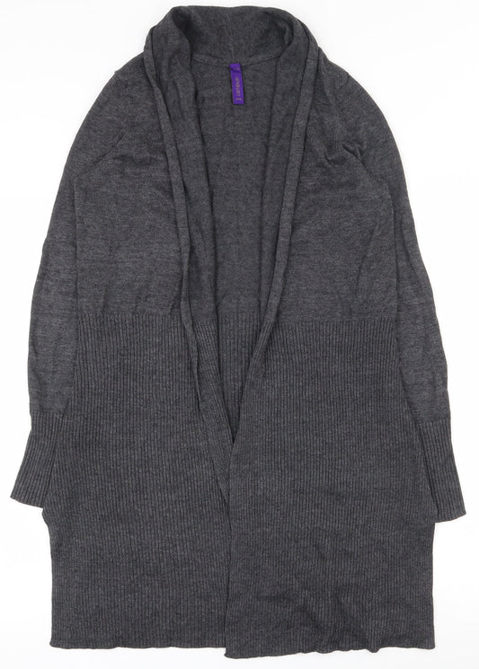 Henbury Womens Grey V-Neck  Cotton  Jumper Size XS