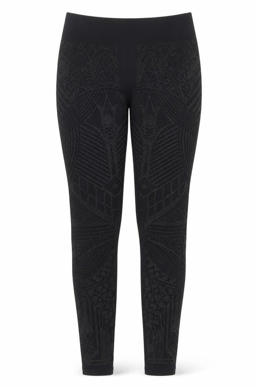 Topshop Womens Black Geometric Polyester Jogger Leggings Size 6 L28.5 in