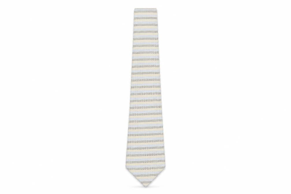 Osborne Mens Multicoloured Striped Silk Pointed Tie One Size