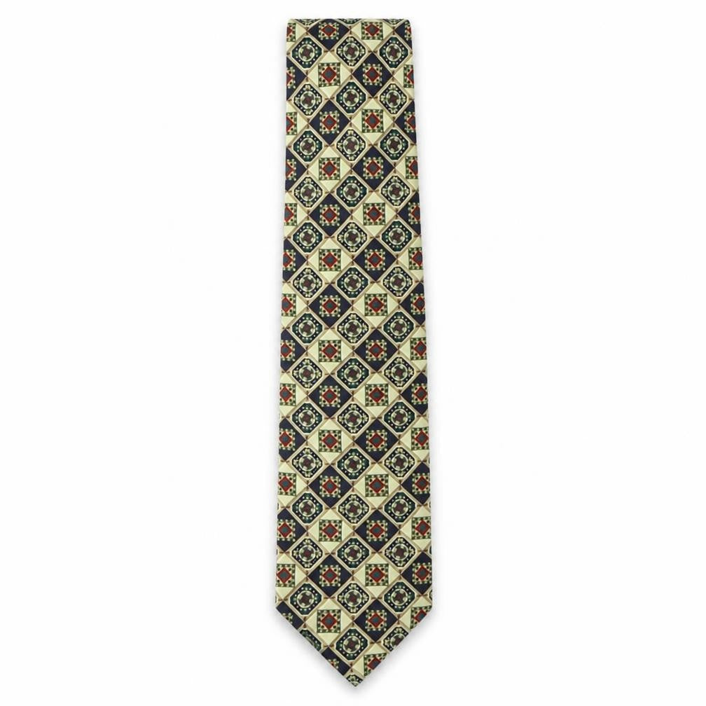 Rene Chagal Mens Multicoloured Plaids & Checks Silk Pointed Tie One Size