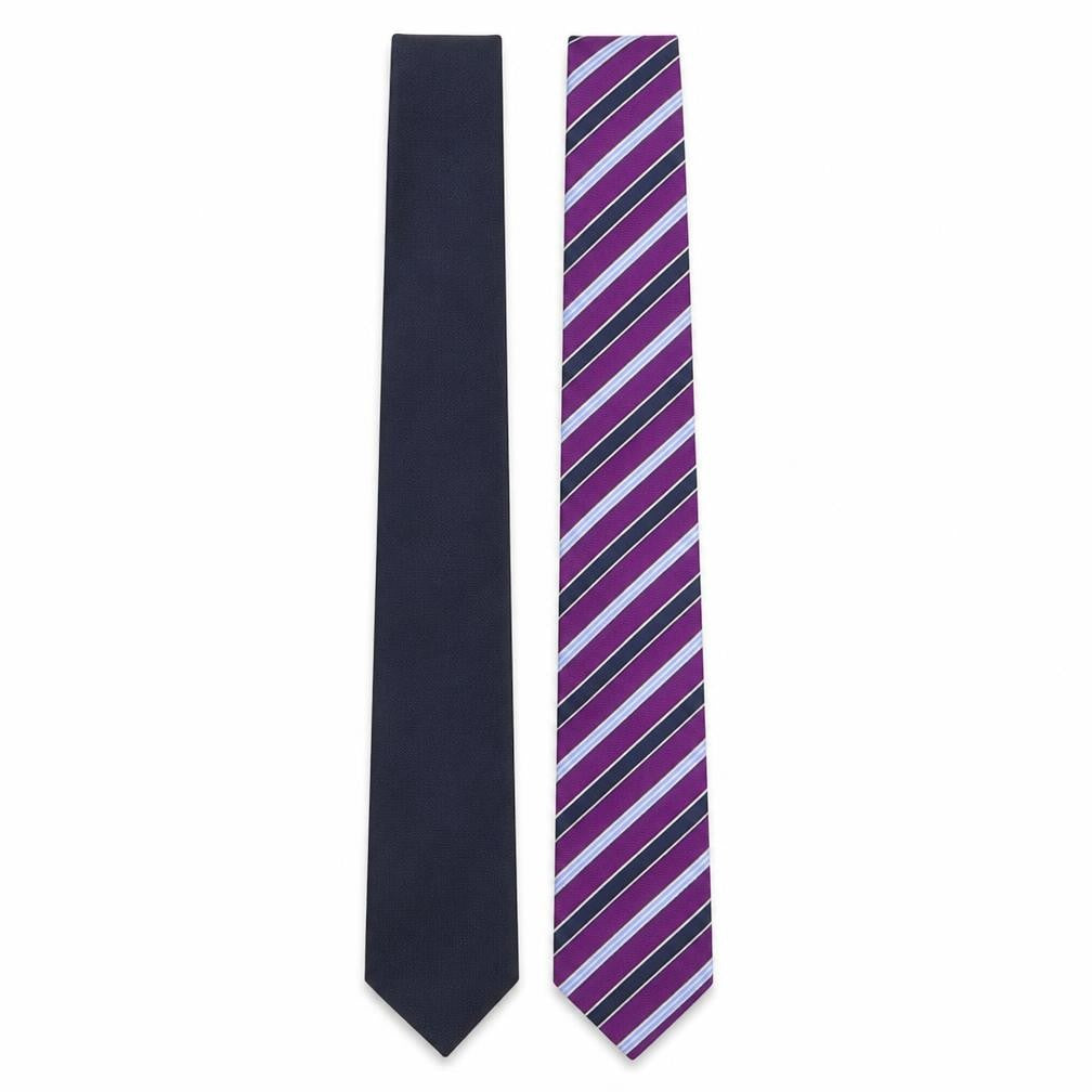 Michaelis Mens Multicoloured Striped Silk Pointed Tie One Size