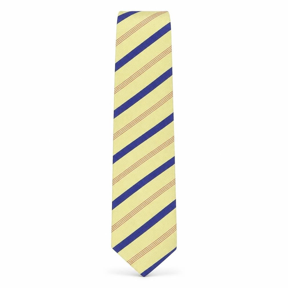 Cravats Of London  Mens Multicoloured Striped Silk Pointed Tie One Size