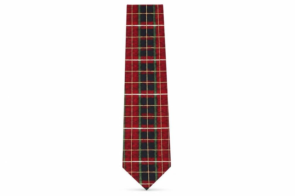 Woods & Gray Mens Multicoloured Plaids & Checks Silk Pointed Tie One Size