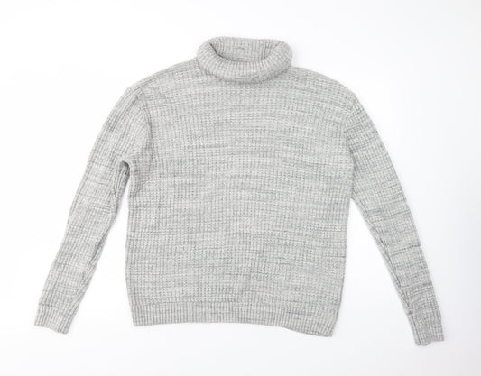 NEXT Womens Grey Roll Neck  Acrylic Pullover Jumper Size XL