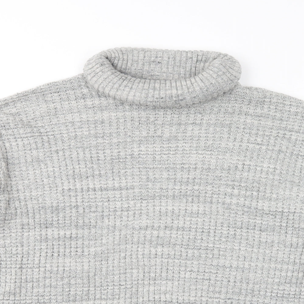 NEXT Womens Grey Roll Neck  Acrylic Pullover Jumper Size XL