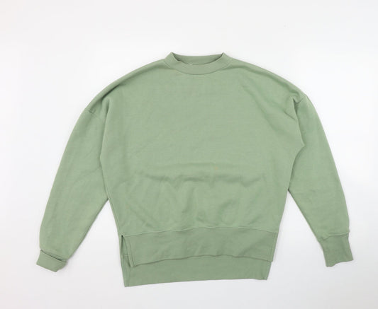 Primark Womens Green  Cotton Pullover Sweatshirt Size 6