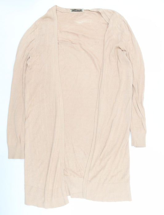 Oasis Womens Brown V-Neck  Viscose Cardigan Jumper Size M