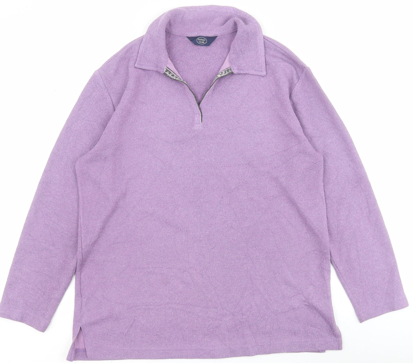 Debenhams Womens Purple High Neck  Polyester Pullover Jumper Size 12