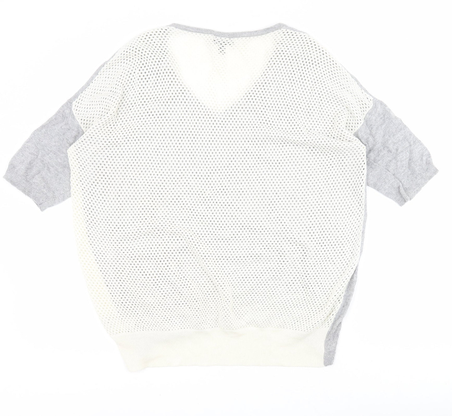 Topshop Womens Grey V-Neck  Viscose Pullover Jumper Size 12