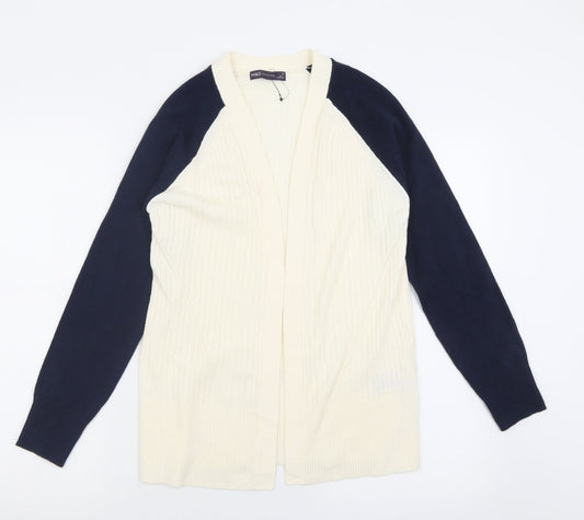 Marks and Spencer Womens Ivory V-Neck  Acrylic Cardigan Jumper Size XS