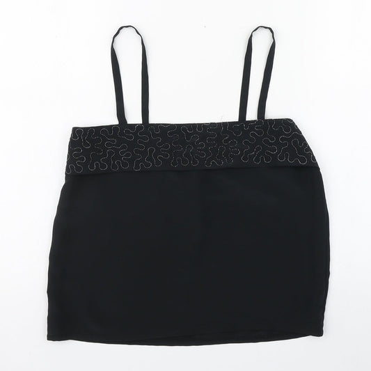 Cosie&Co Womens Black  Polyester Camisole Blouse Size 12 Square Neck