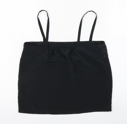 Cosie&Co Womens Black  Polyester Camisole Blouse Size 12 Square Neck