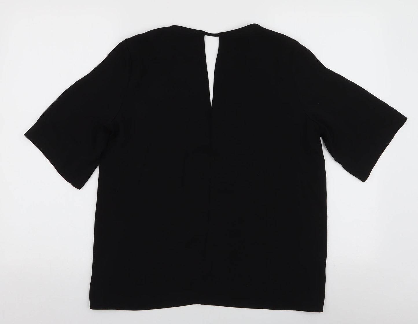 River Island Womens Black  Polyester Basic Blouse Size 10 V-Neck
