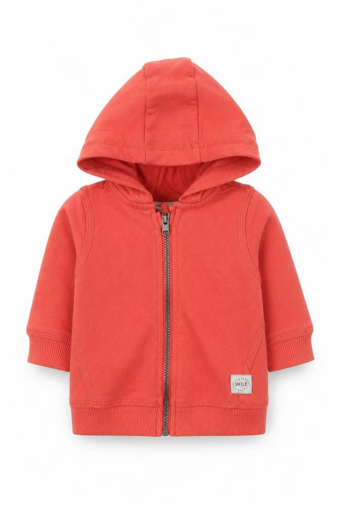 F&F Baby Red  Cotton Full Zip Jumper Size 0-3 Months  Zip