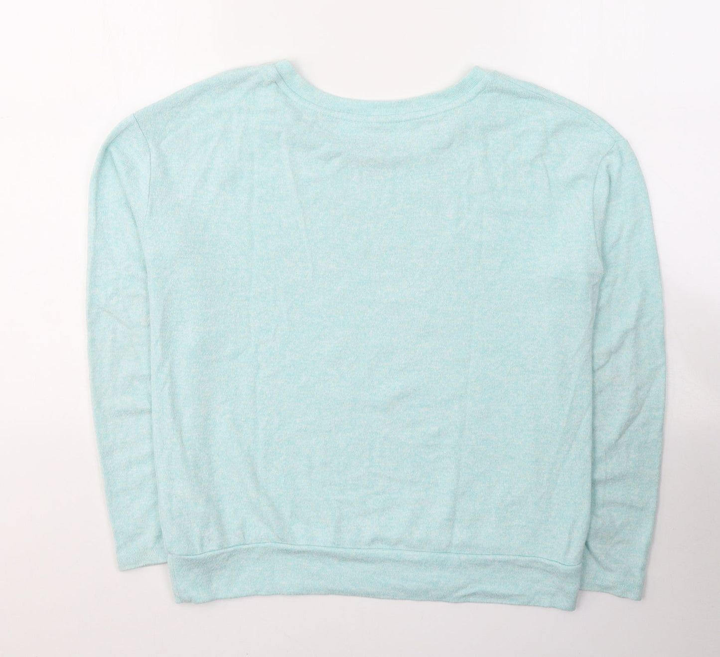 Disney Womens Blue Solid Viscose Top Pyjama Top Size 6   - Neverland Tinkerbell