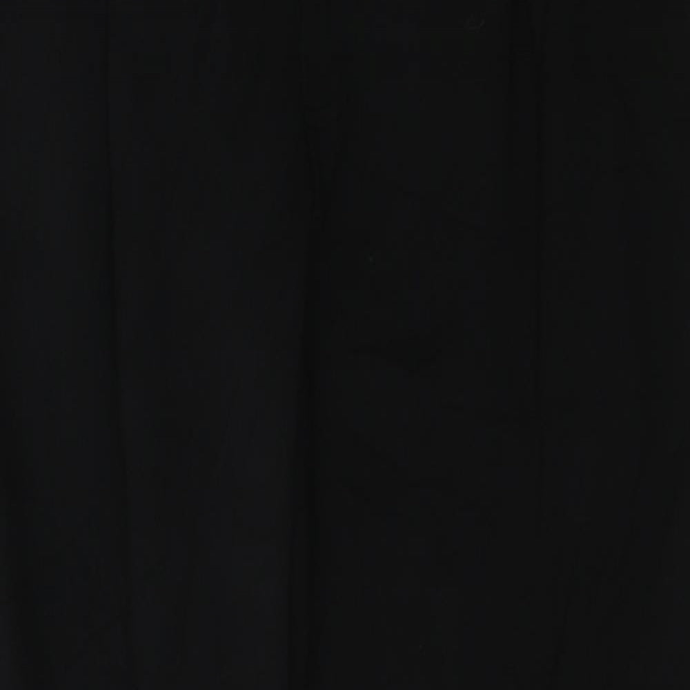 United Colors of Benetton Womens Black  Viscose Cropped Trousers Size S L22 in Regular