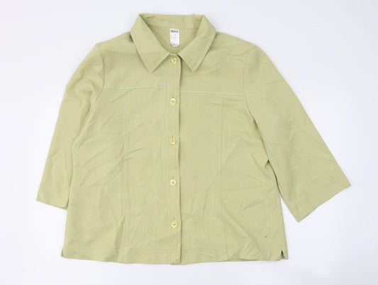 SLIMMA Womens Green   Jacket Blazer Size 18  Button