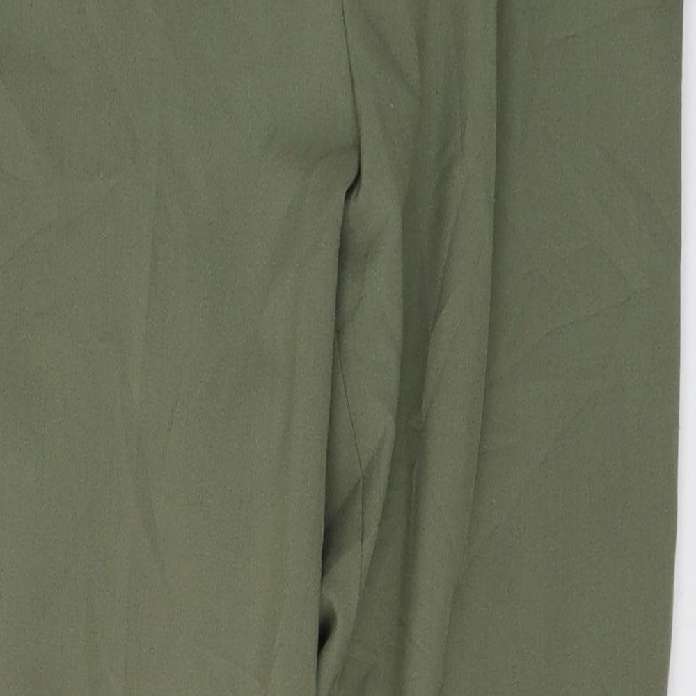 Missguided Womens Green  Polyester Trousers  Size 4 L28 in Regular Button