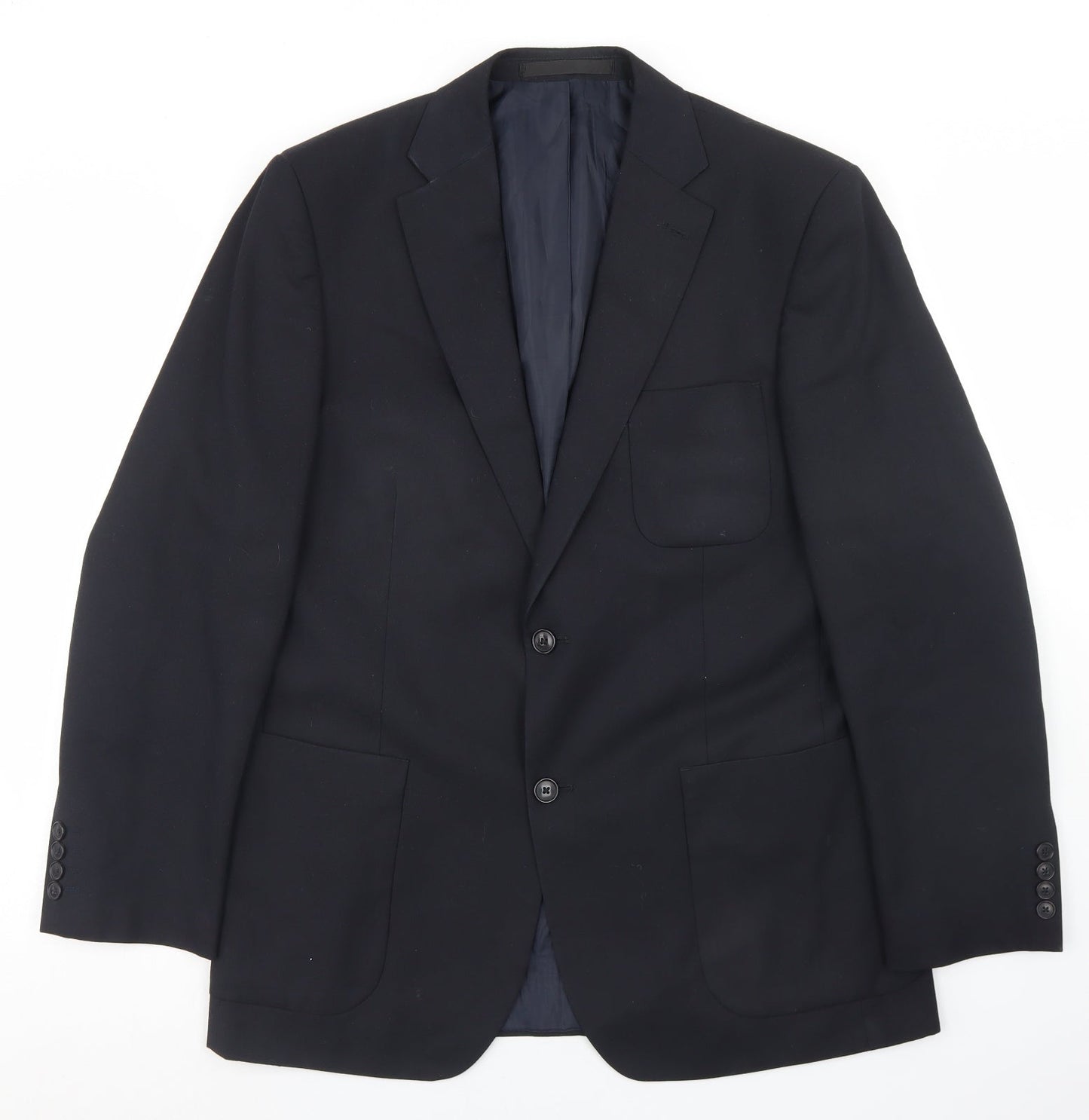 Marks and Spencer Mens Blue  Polyester Jacket Blazer Size 40