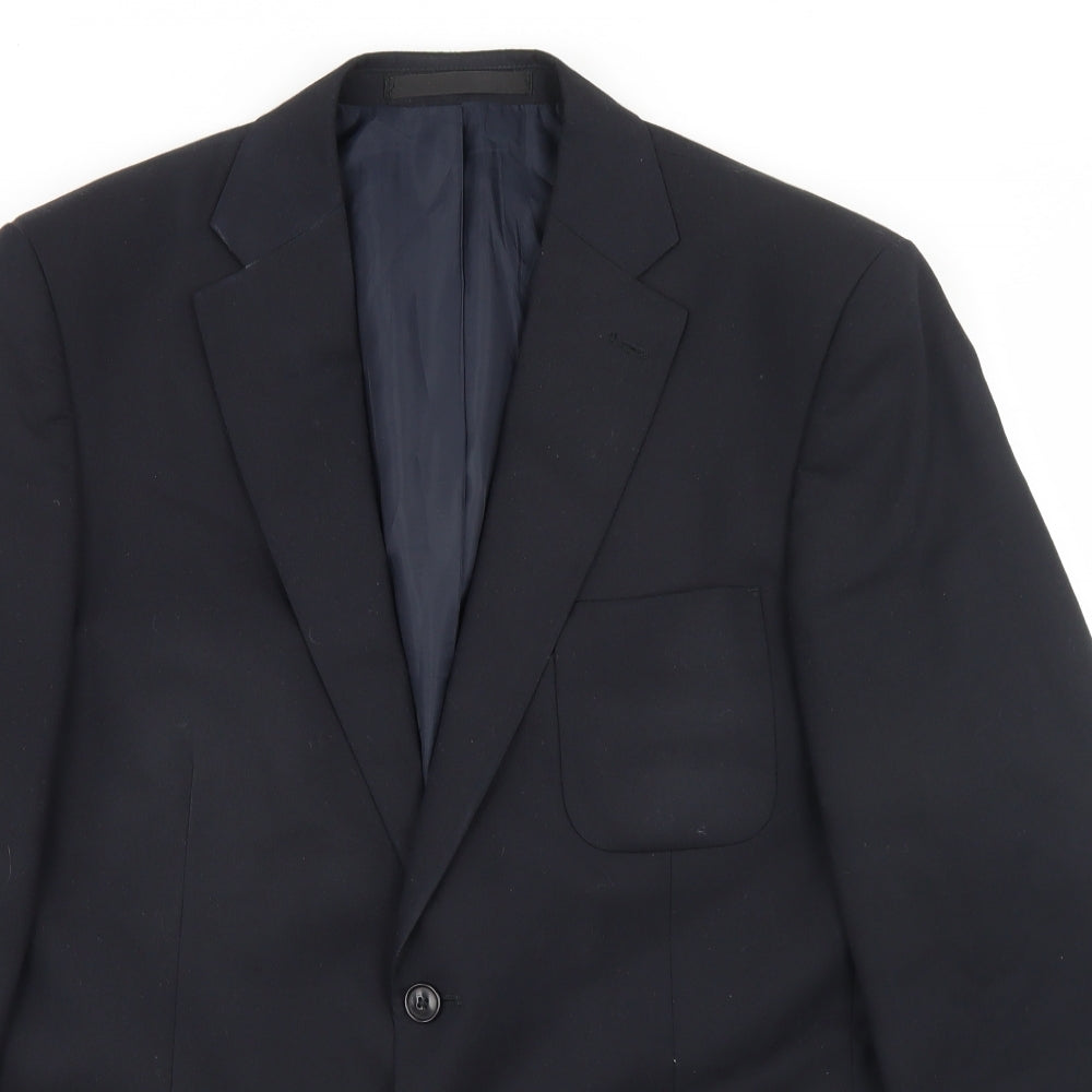 Marks and Spencer Mens Blue  Polyester Jacket Blazer Size 40