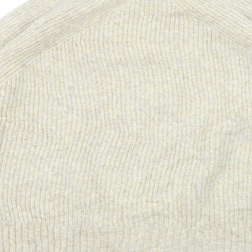 Marks and Spencer Womens Beige High Neck  Polyamide Pullover Jumper Size XL