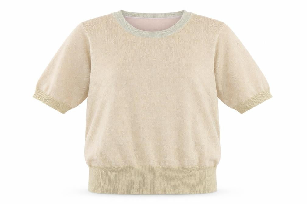 Marks and Spencer Womens Gold Crew Neck  Viscose Pullover Jumper Size L