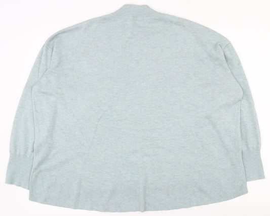 Gallery Womens Green High Neck  Viscose Pullover Jumper Size M