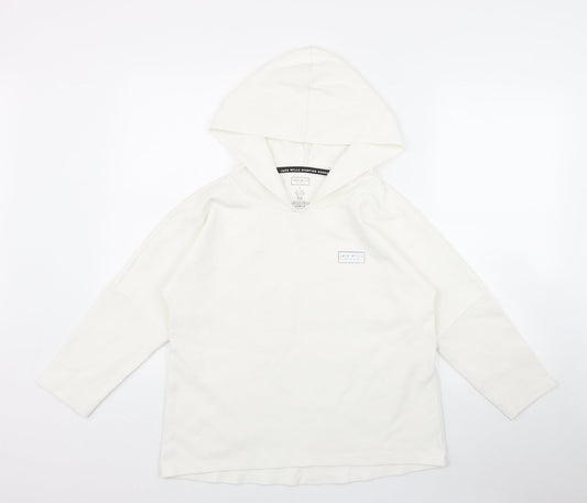 Jack Wills Sports Womens White  Cotton Pullover Hoodie Size 6