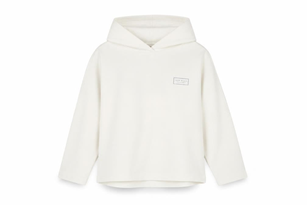 Womens UK 6 Regular Jack Wills Sports White Pullover Hoodie