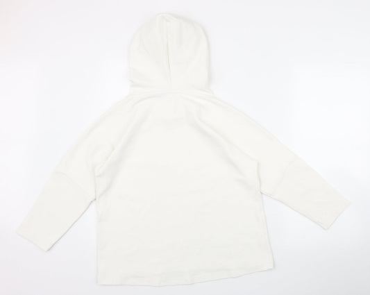 Jack Wills Sports Womens White  Cotton Pullover Hoodie Size 6