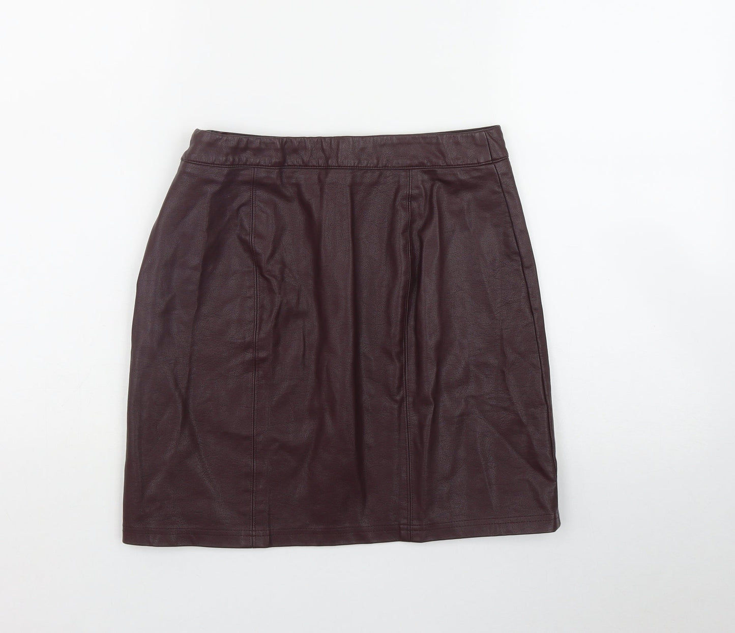 Papaya Womens Purple  Viscose Mini Skirt Size 8   Zip
