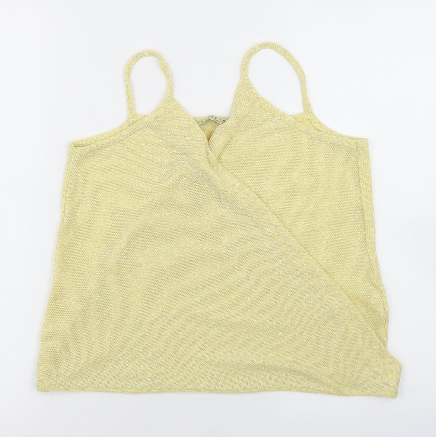 Innocence Womens Yellow  Polyester Camisole T-Shirt Size 10 V-Neck