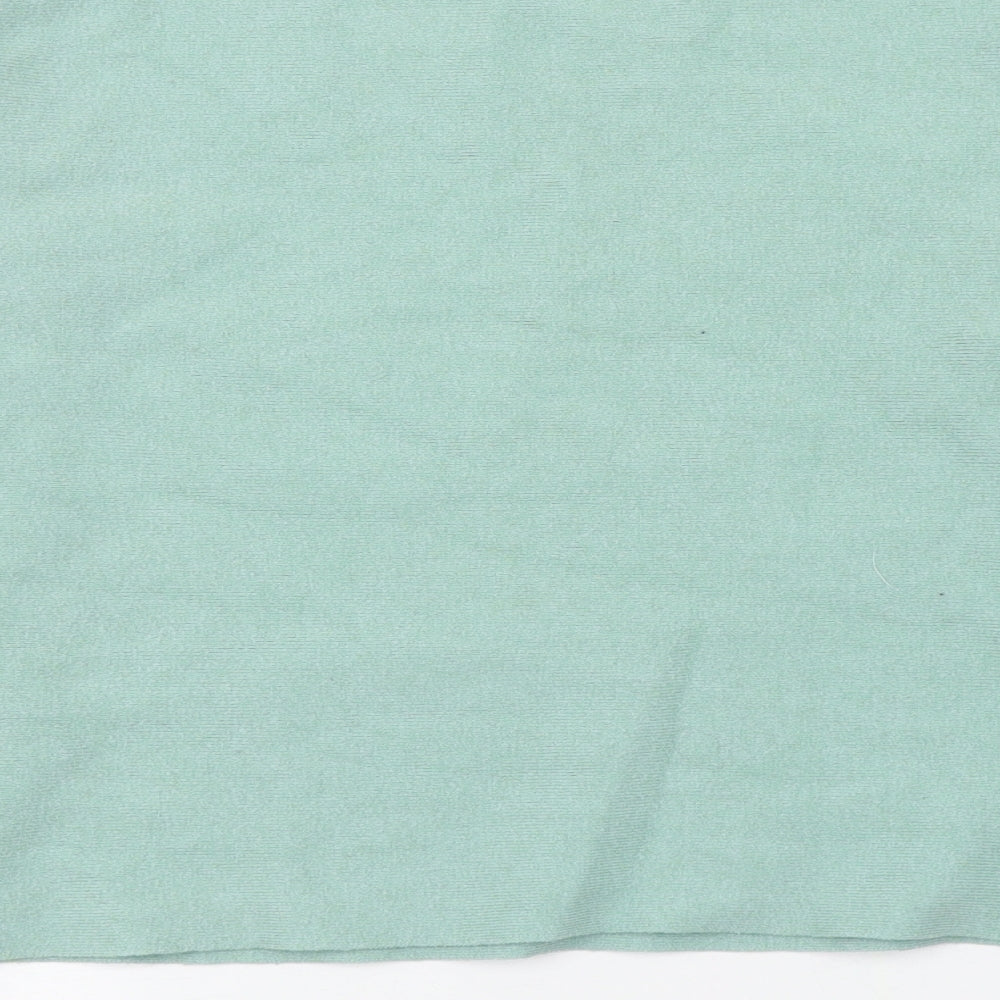 Oasis Womens Green  Viscose Basic T-Shirt Size S Round Neck