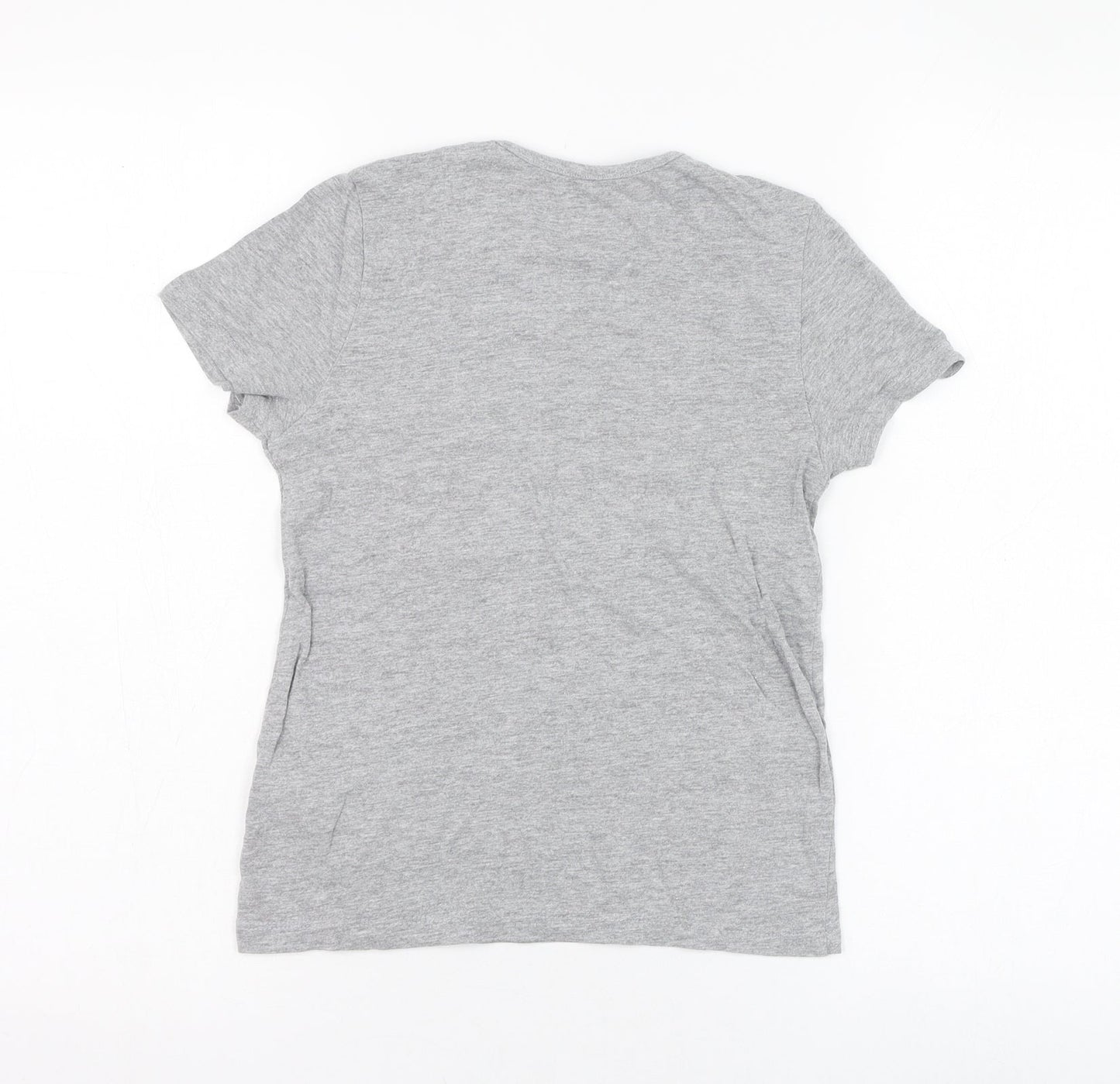 Primark Girls Grey  Cotton Basic T-Shirt Size 7-8 Years Round Neck Pullover