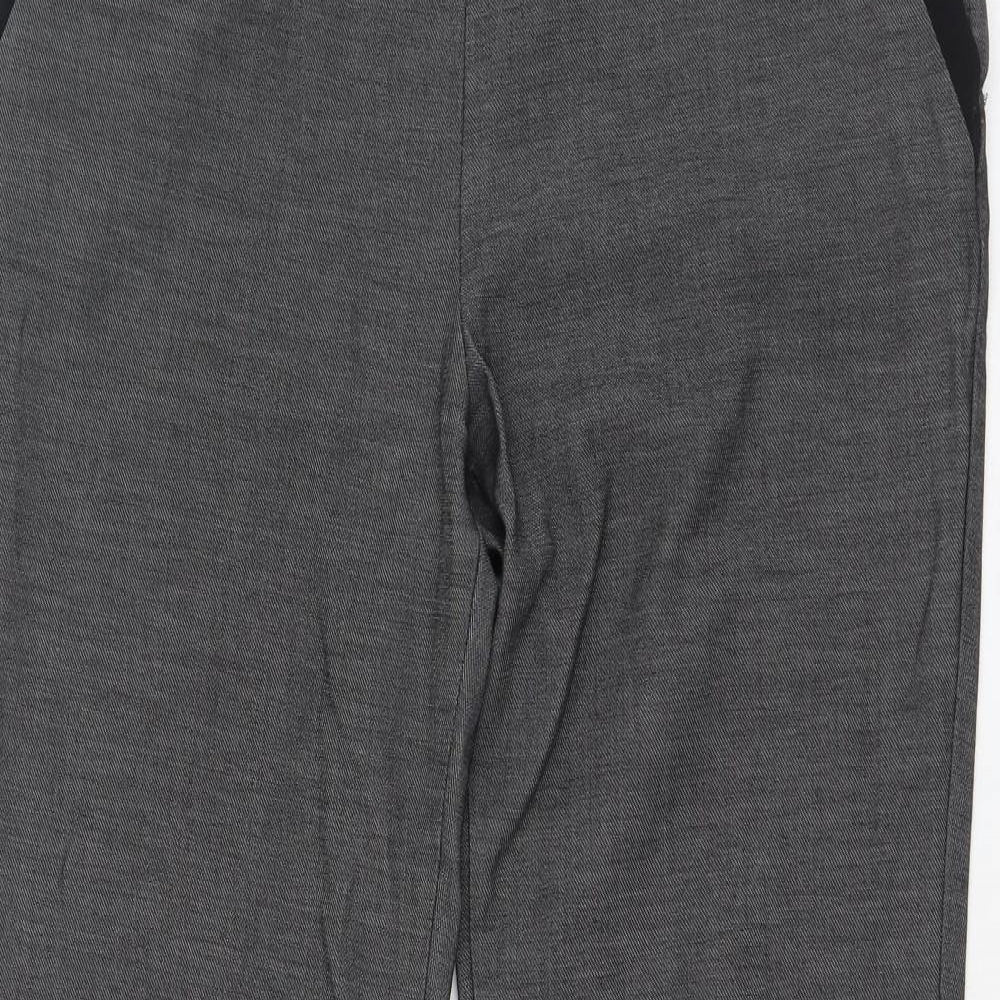 H&M Womens Grey  Polyester Trousers  Size 10 L30 in Regular Zip