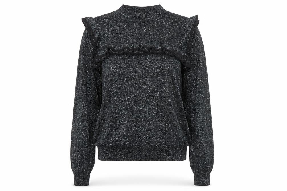 Marks and Spencer Womens Silver High Neck  Viscose Pullover Jumper Size 12   - Sparkle