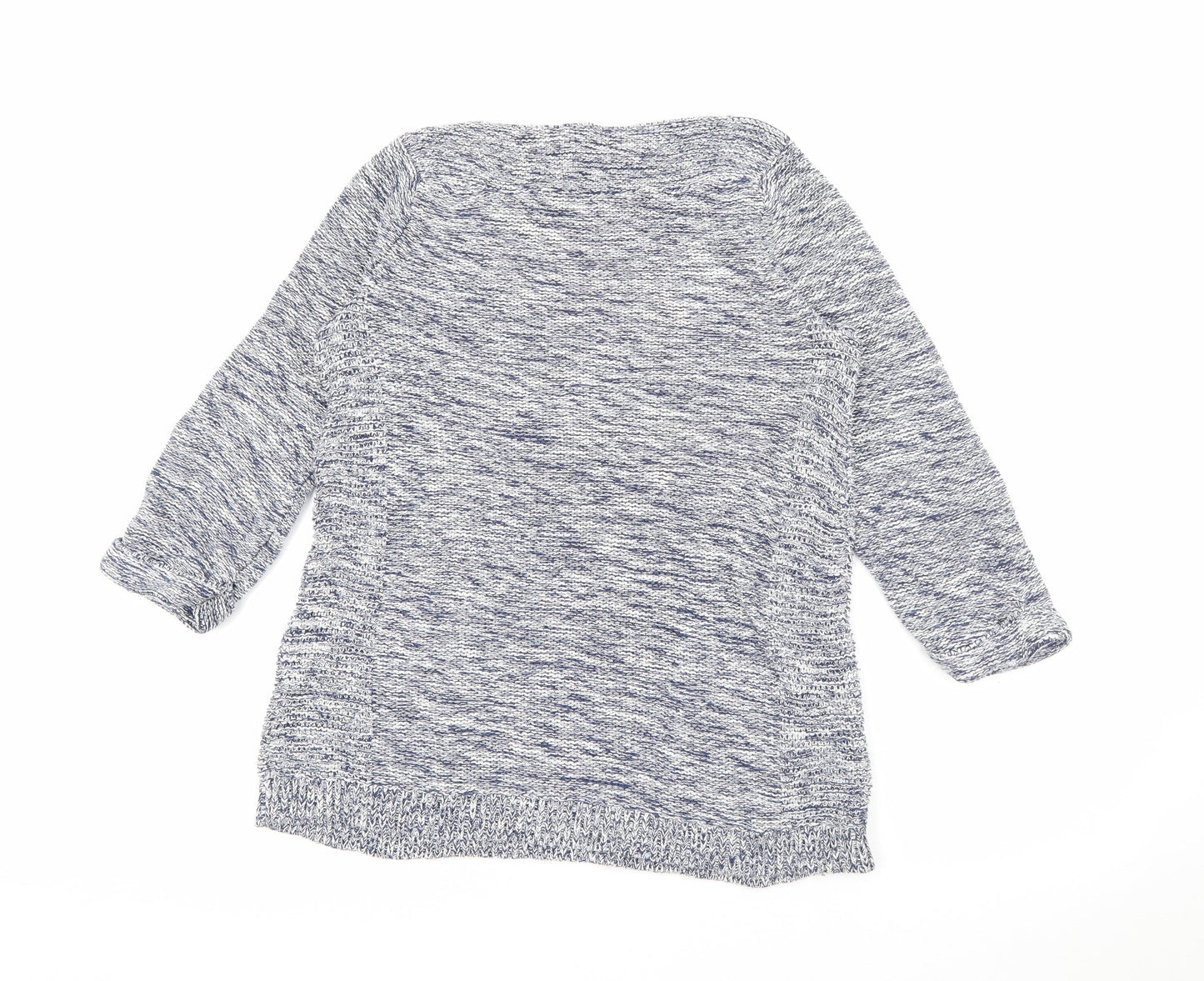 Wallis Womens Blue Boat Neck  Acrylic Pullover Jumper Size S