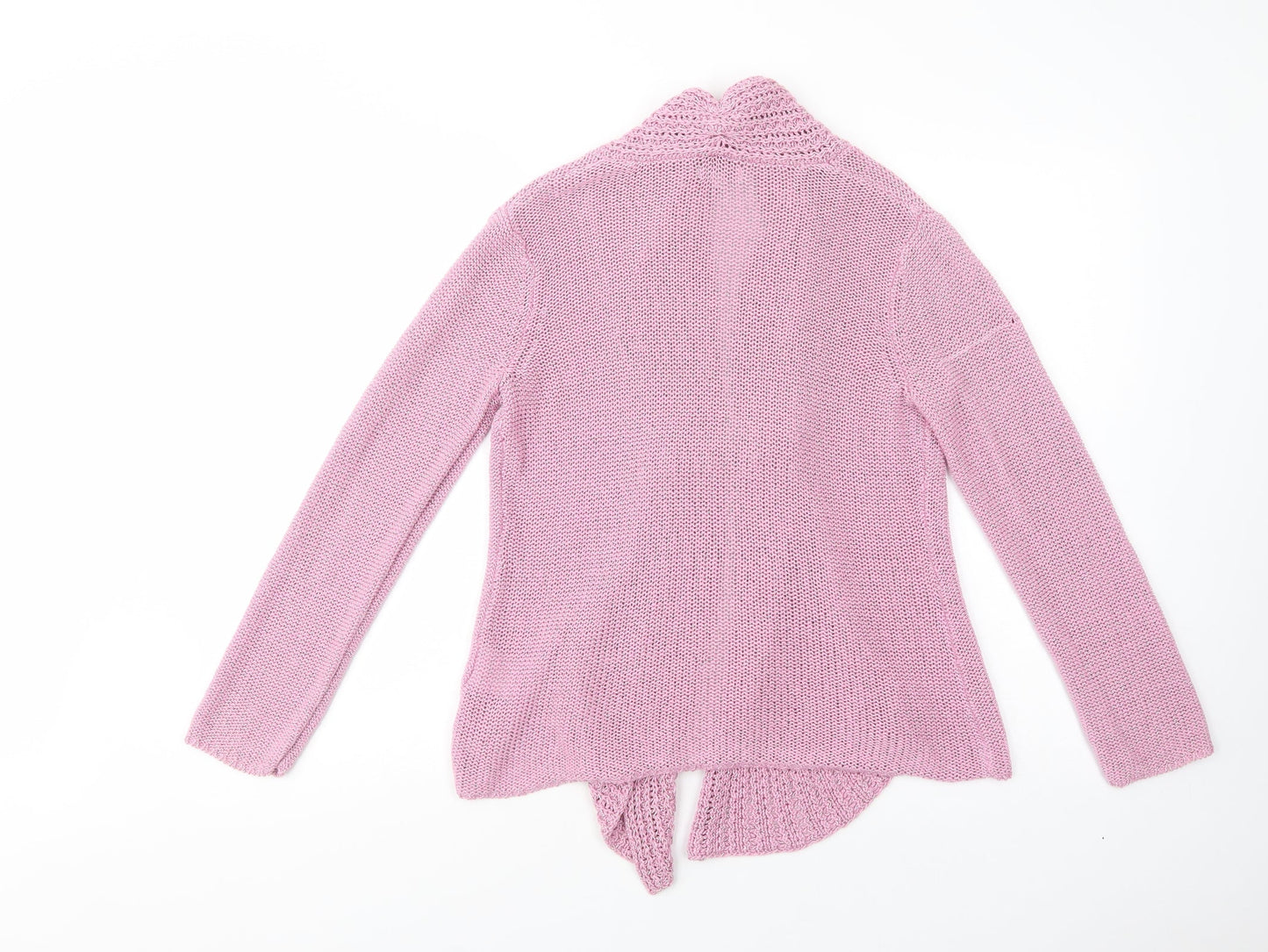 Nina Murati Womens Pink Collared  Acrylic Cardigan Jumper Size S
