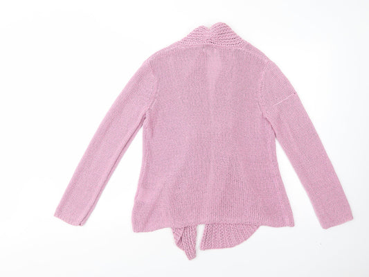 Nina Murati Womens Pink Collared  Acrylic Cardigan Jumper Size S