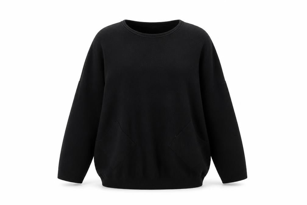 Gerard Womens Black Crew Neck  Viscose Pullover Jumper Size XL
