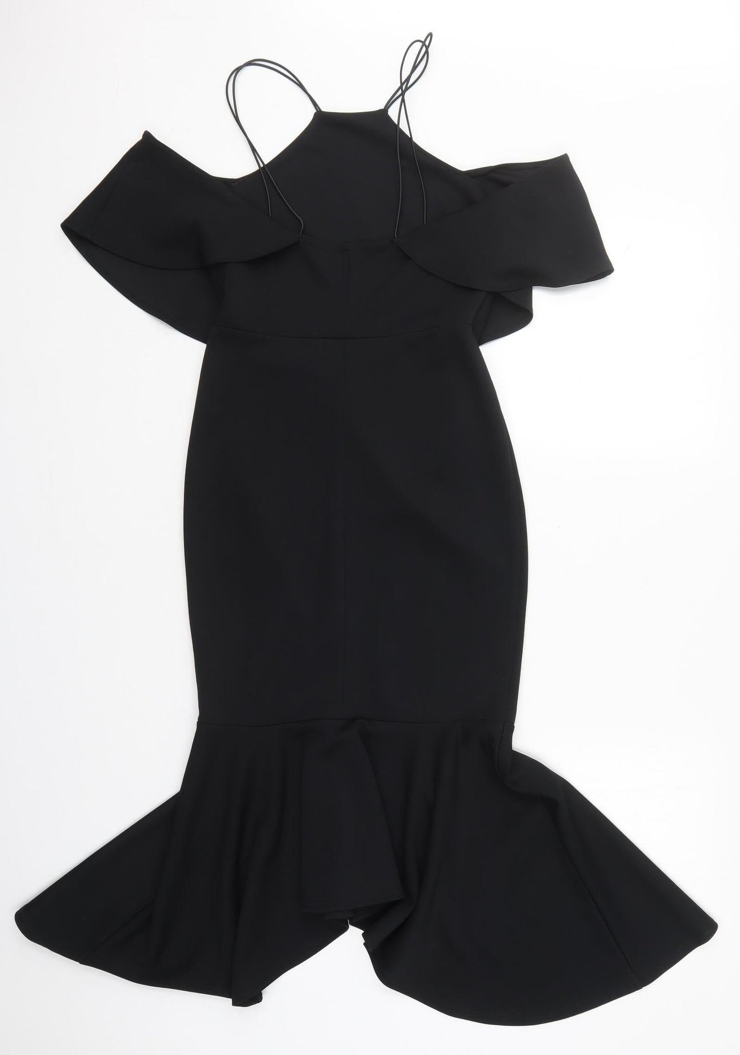 ASOS Womens Black  Polyester Fit & Flare  Size 8  Halter Pullover