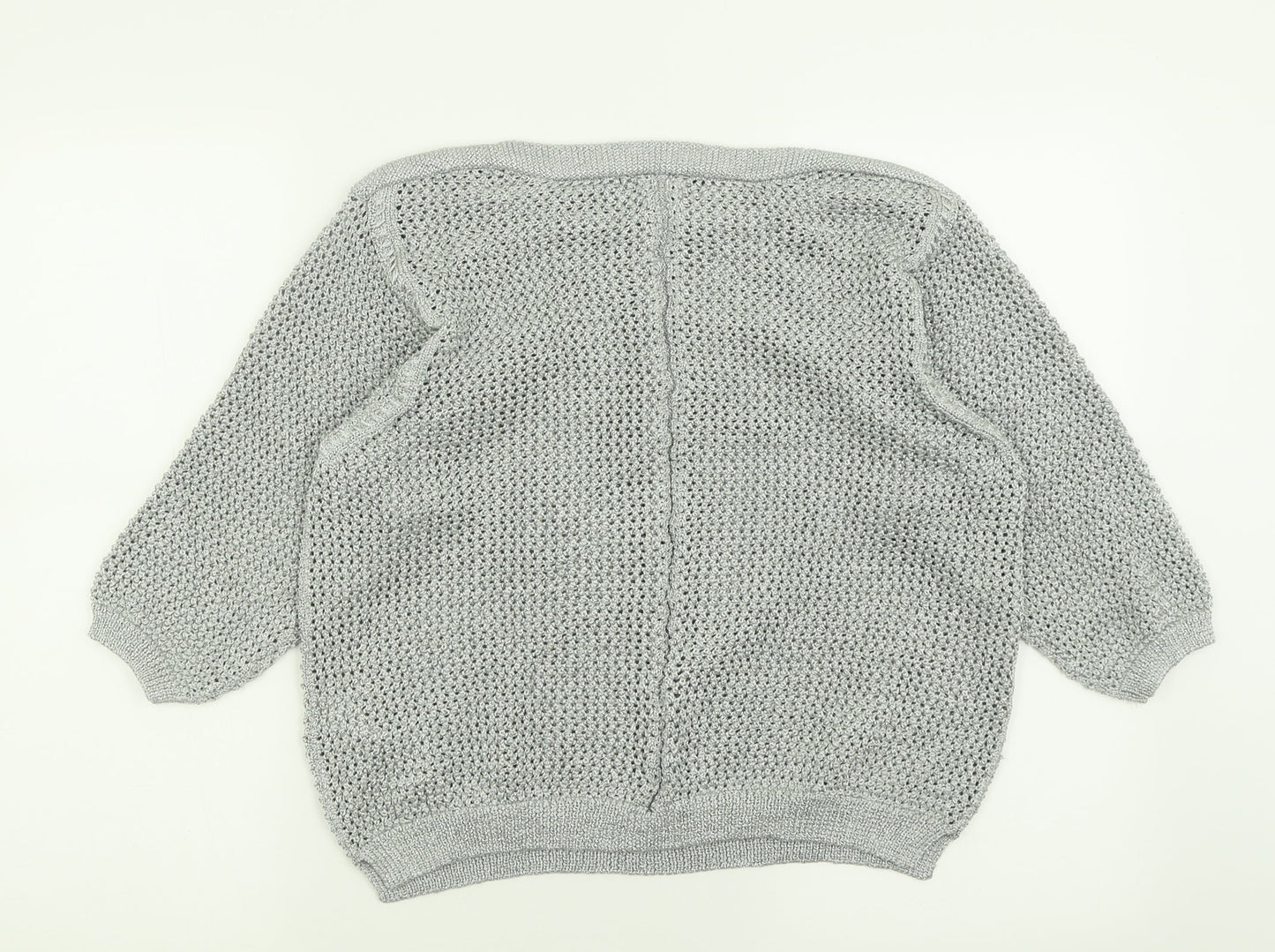 Marks and Spencer Womens Green Boat Neck  Polyester Pullover Jumper Size 14