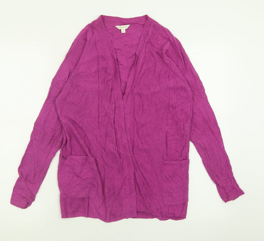 Monsoon Womens Purple V-Neck  Viscose Cardigan Jumper Size S